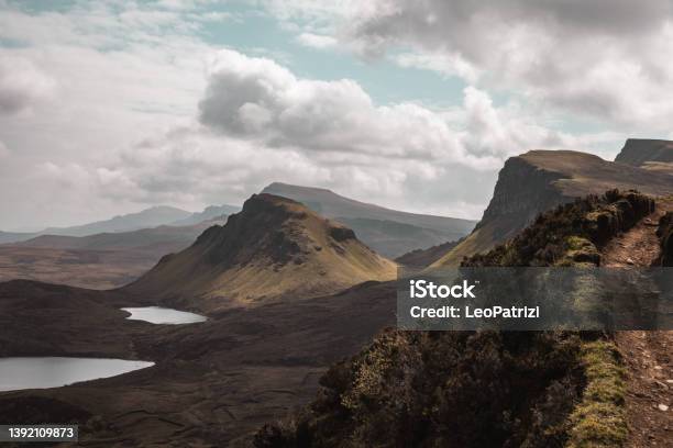 Quiraing Isle Of Skye Scotland Stock Photo - Download Image Now - Beauty In Nature, Cloud - Sky, Color Image