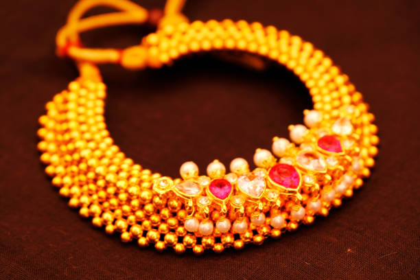 istock Indian Traditional Gold Jewellery. 1392110695