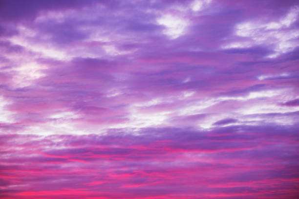 Amazing cloudscape on the sky at sunset time after rain.