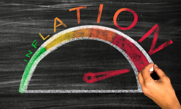 istock Inflation meter with needle at danger point 1392115835