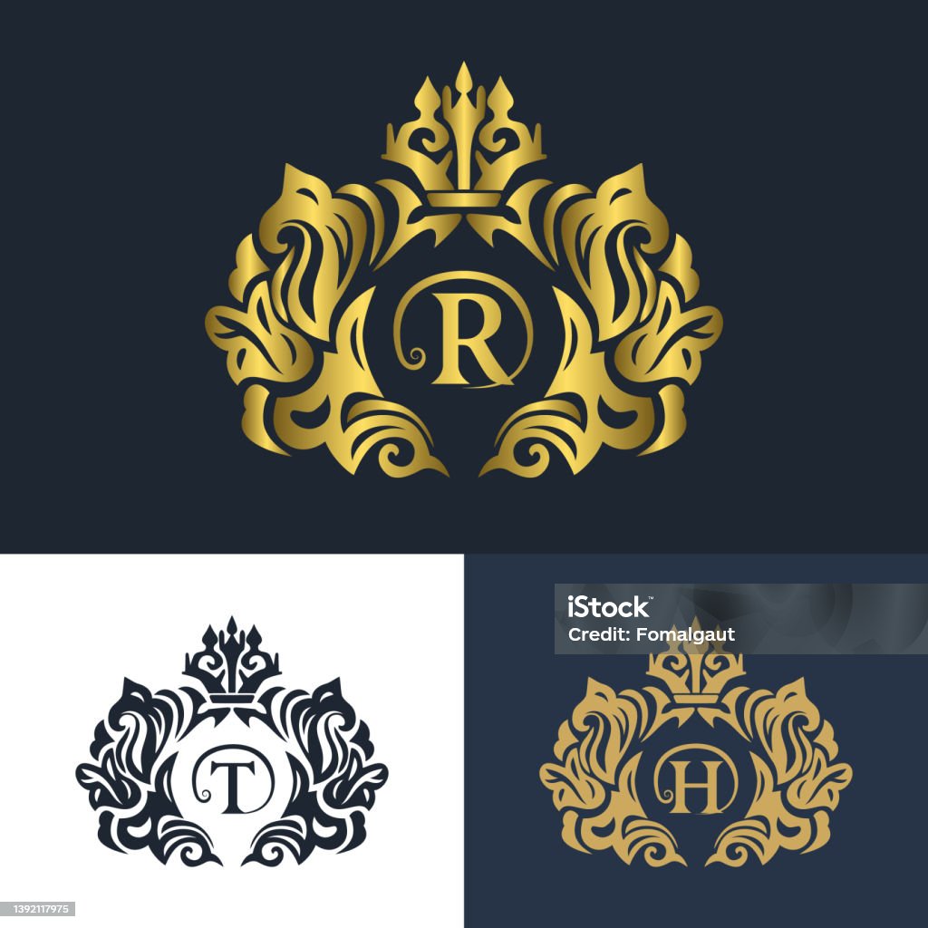 Monogram Rht Ideas Monogram Creative Elements Graceful Template Calligraphic Elegant Line ...