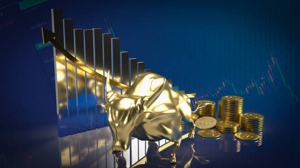 istock The gold bull on chart background for business concept 3d rendering 1392119817