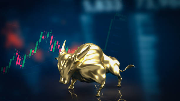 istock The gold bull on chart background for business concept 3d rendering 1392119838