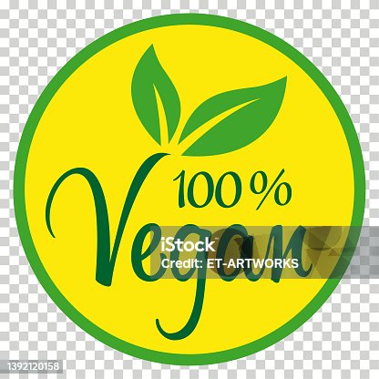 istock Green 100% Vegan Logo 1392120158