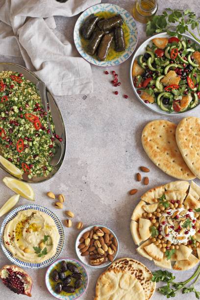 istock Traditional Lebanese appetizers assortment. 1392121294