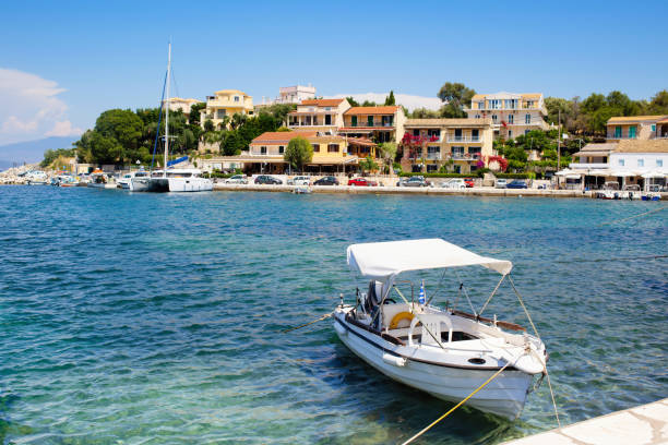 Bay in Kassiopi village, Corfu island, Greece