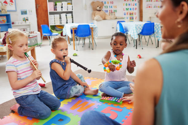 istock Shot of children learning about musical instruments in class 1392136697