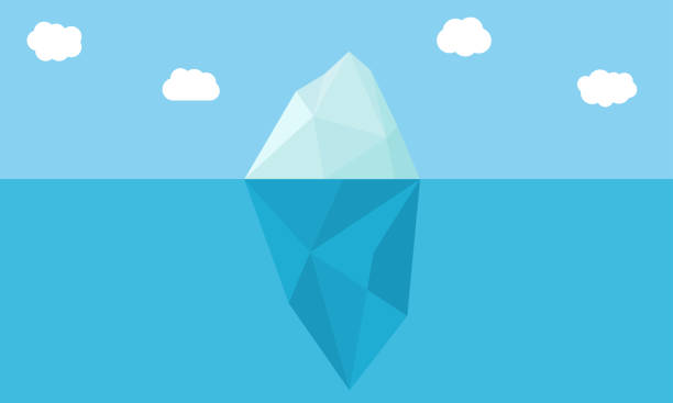istock Iceberg vector illustration. Huge glacier in ocean. Iceberg floating in sea. 1392139284