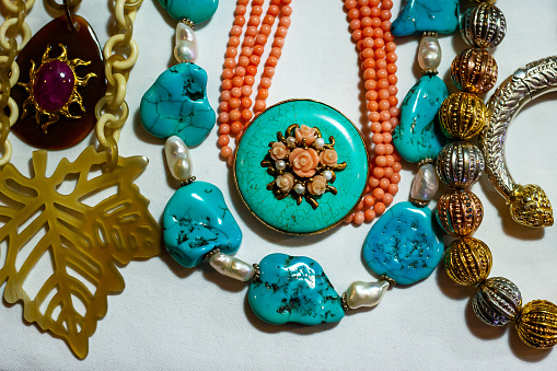 Women's turquoise jewelry and many other things.