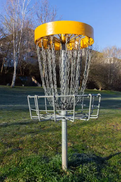 Disc golf basket  sports and hobbies in outdoor