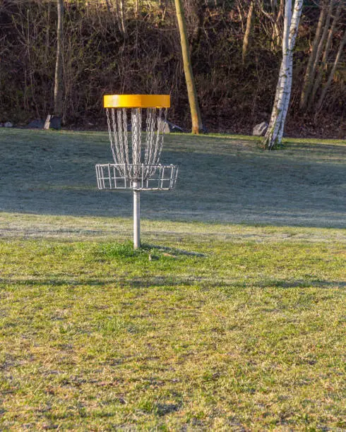 Disc golf basket sports and hobbies in outdoor