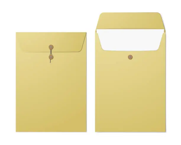 Vector illustration of Craft paper folders isolated on a white.