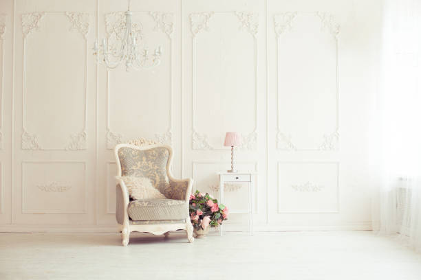istock luxury clean bright white interior. a spacious room with sunlight and flowers in vases 1392159928