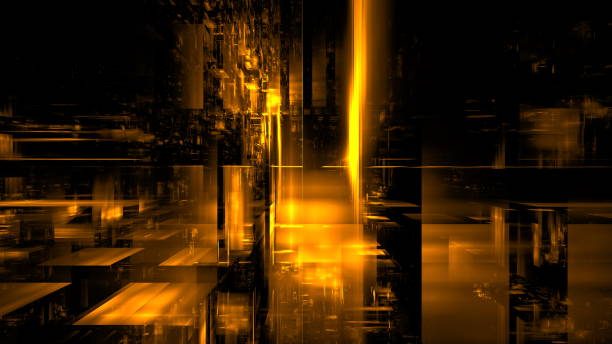 istock Business technology blurred Polygonal geometric cyberpunk space. Hi tech digital interior Abstract data center server. Communication technologies education and science. 3D render 1392160487
