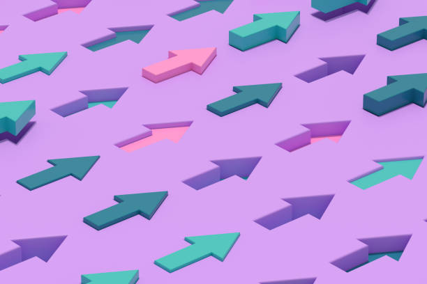istock Arrows on colorful background 1392163204
