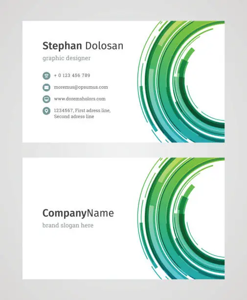 Vector illustration of Business Card Template Modern Creative and Clean Corporate Design