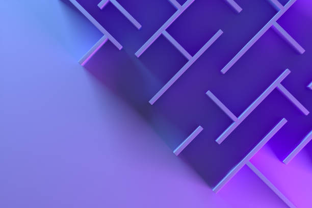 istock Labyrinth, Maze, Neon Lighting 1392163644