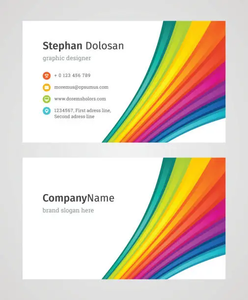 Vector illustration of Business Card Template Modern Creative and Clean Corporate Design