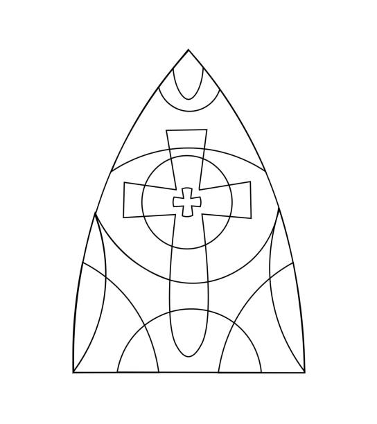 Ilustración de Dibujo Para Colorear En Mosaico De Ventanas De Iglesias En Color Blanco Y Negro y más Vectores Libres de Derechos de Religión - iStock Ilustración de Dibujo Para Colorear En Mosaico De Ventanas De Iglesias En Color Blanco Y Negro y más Vectores Libres de Derechos de Religión - iStock