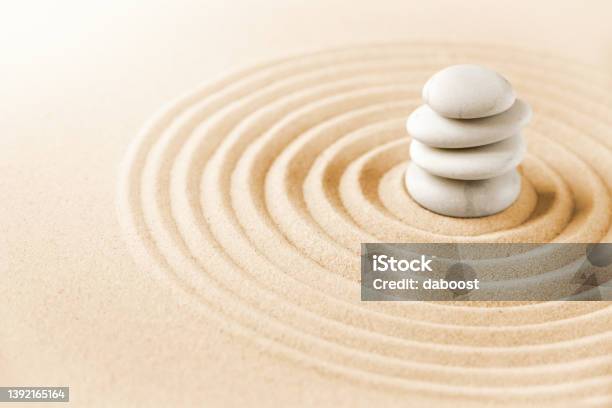 Zen Japanese Garden Background Stock Photo - Download Image Now - Abstract, Art, Balance