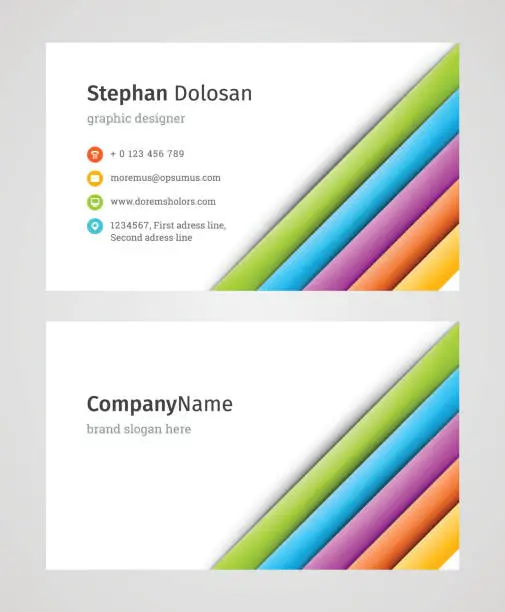 Vector illustration of Business Card Template Modern Creative and Clean Corporate Design