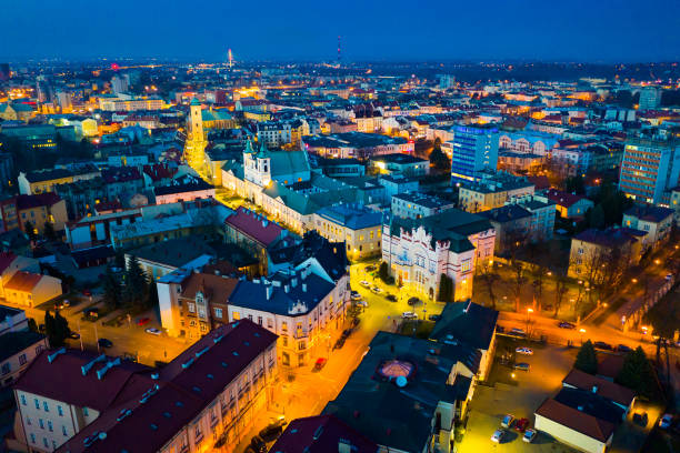 istock Rzeszow cityscape at twilight 1392180982