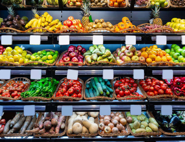 istock Vegetable and fruit section in supermarket 1392181368