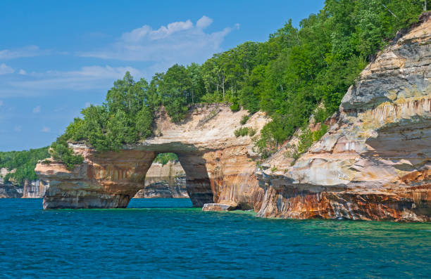 The sea caves of Devils Island in the Apostle Islands of Lake Superior
