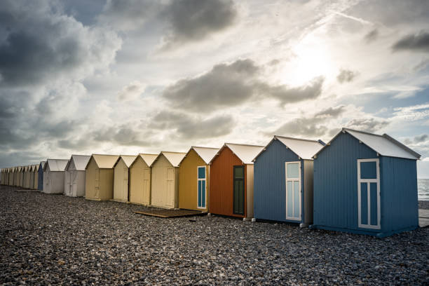istock Cabanes de plage - Baie de Somme - France 1392185947