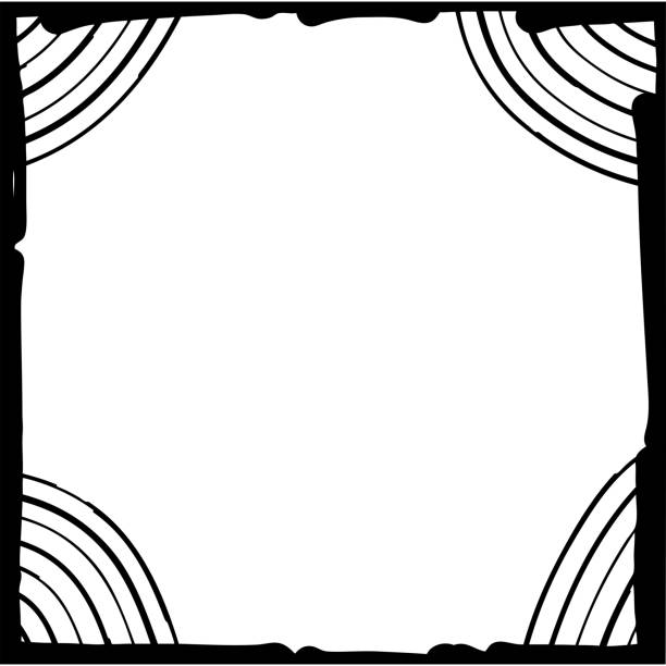 istock Vintage grunge black and white distress border frame for your design. Vector. 1392187573