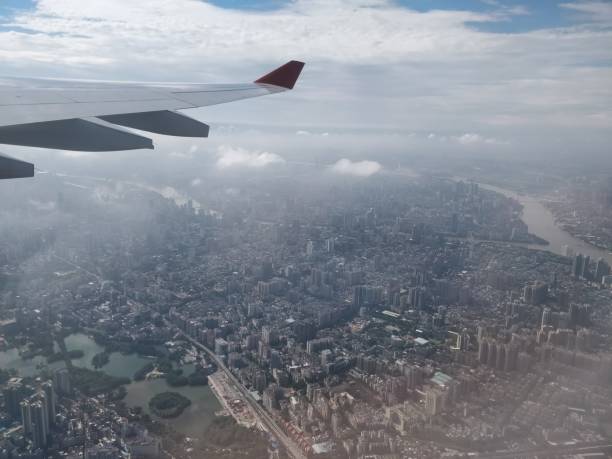 istock Overlooking Guangzhou from the plane 1392189074