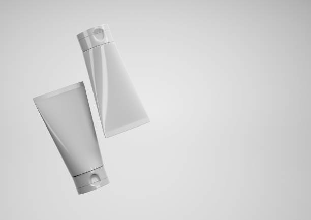 istock Mockup of cream tube on white background 3d render 1392189430