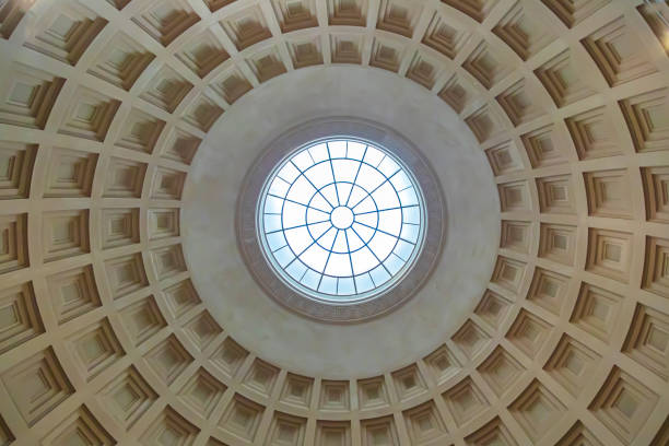 istock Window in a dome ceiling of a building 1392193221