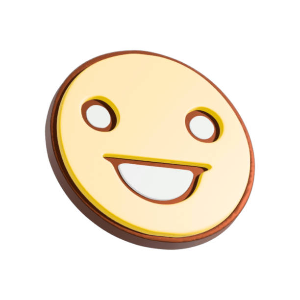 istock Happy smiley face 3d illustration. Cartoon character isolated on white background. 1392196173