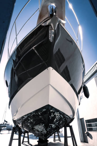 istock Ship keel in dry dock for repairs 1392197514