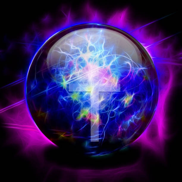 istock Crystal Ball with Cross 1392202160