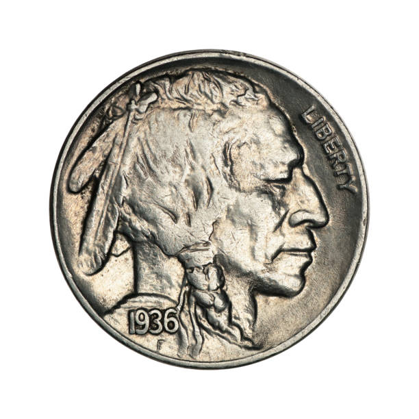 us-münze 5 cent 1936 - coin collection stock-fotos und bilder