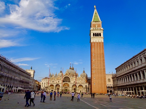 Venice, Italy - 12 Jul 2011: St Mark's Campanile in Venice, Italy