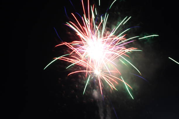 istock white red flashes rosette fireworks fireworks on a dark background holiday atmosphere celebrating independence day victory 1392209258