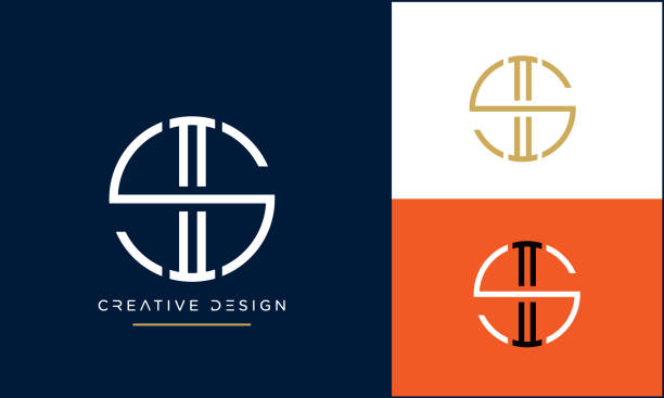 Modern abstract letter SI, IS Luxury design. Minimal SI, IS initial based icon vector Modern abstract letter SI, IS Luxury design. Minimal SI, IS initial based icon vector letter i logo stock illustrations