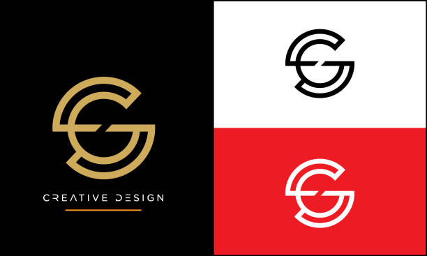 SG or GS Abstract Icon monogram Luxury Logo SG or GS Abstract Icon monogram Luxury Logo gold g stock illustrations