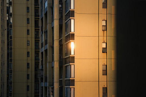 The city at dusk