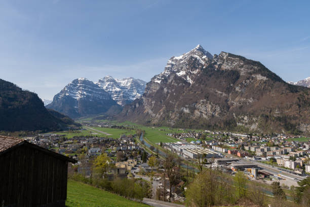 istock Fascinating mountain panorama in Mollis in Switzerland 1392212492