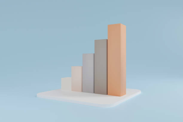 istock Business graph or bar chart diagram. Growth business financial concept. 3d render. 1392214242