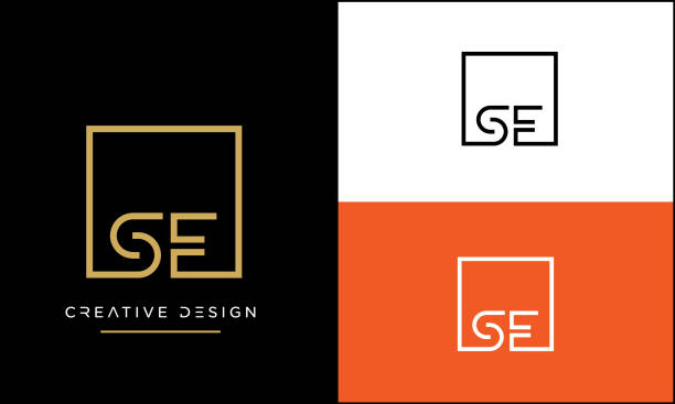 Alphabet Letters SE or ES Abstract Luxury Logo Alphabet Letters SE or ES Abstract Luxury Logo letter s stock illustrations