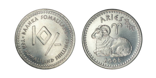 istock coin Somaliland 10 shillings 2006 Aries 1392234326