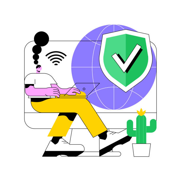 VPN access abstract concept vector illustration. vector art illustration