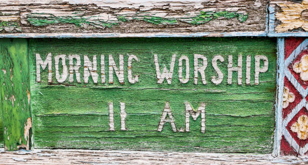 istock Wooden Church Sign 1392241809
