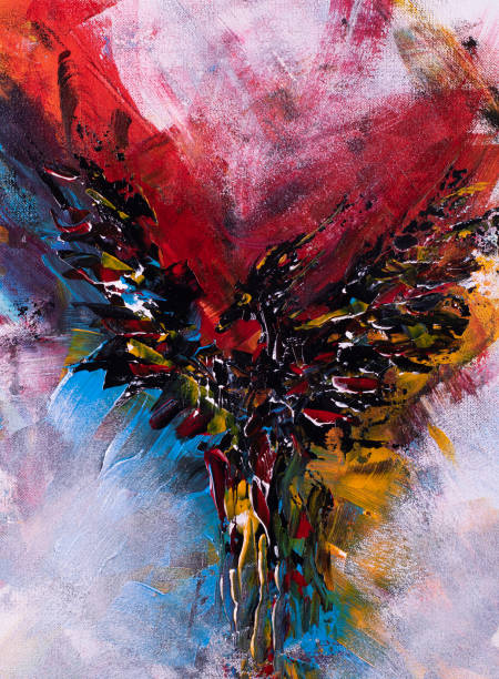 istock Colorful abstract painting of a phoenix bird 1392242038
