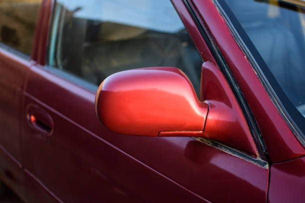 istock Rear-view mirror of a car 1392247241